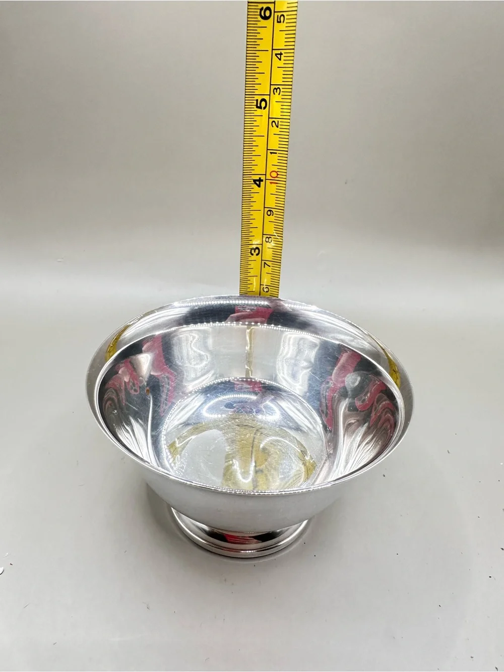 Vintage Paul Revere Reproduction Silverplate Footed Bowl 4